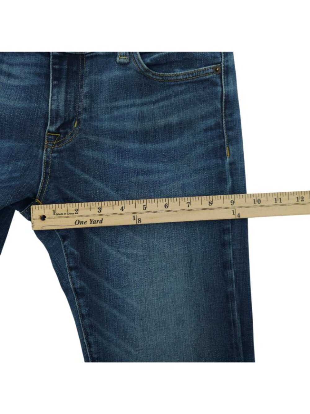 Ralph Lauren Denim & Supply Crop Skinny Jeans 30 Indie Boho Whiskered Blue Denim - Picture 5 of 15